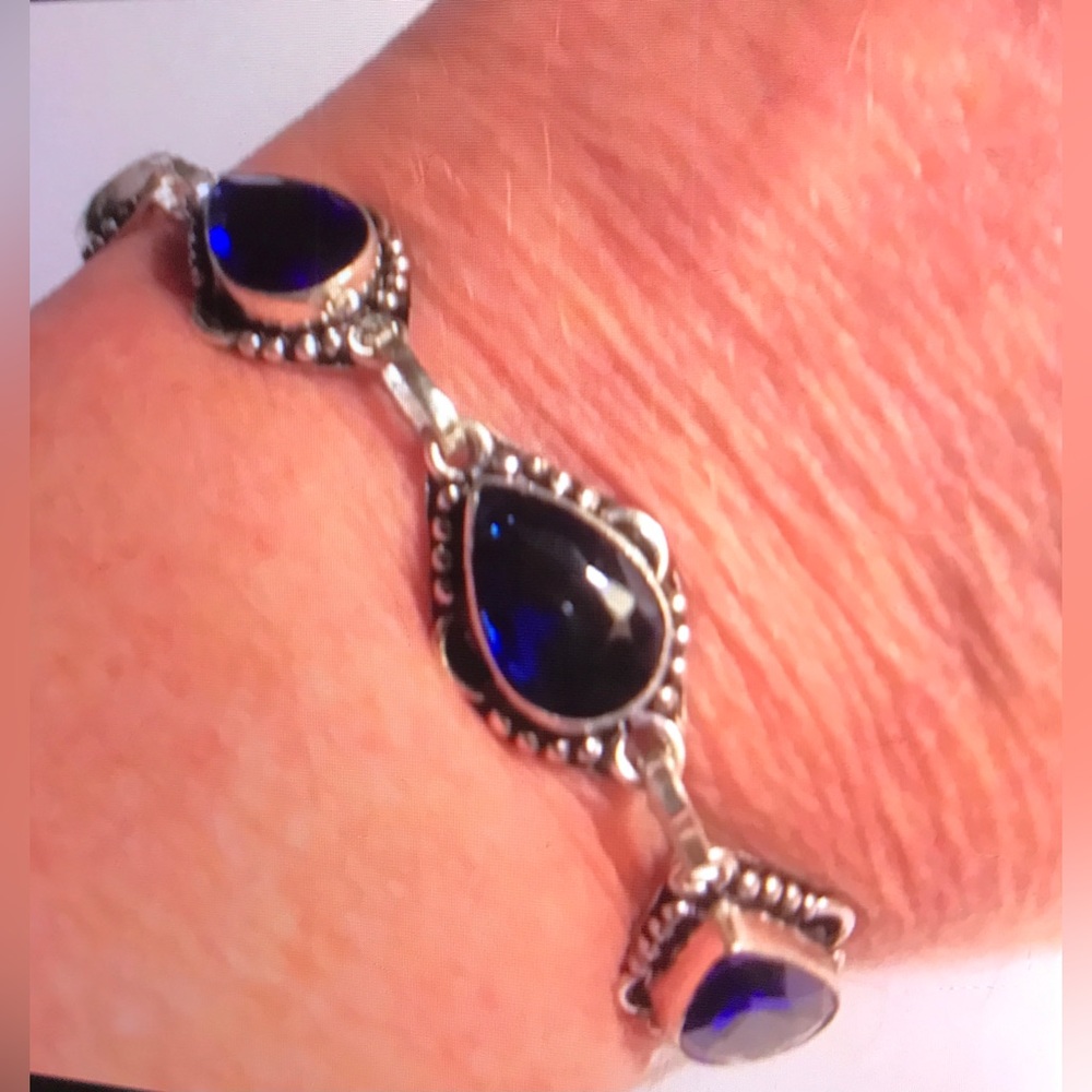 Stunning 925 Sterling Silver Tanzanite Bracelet